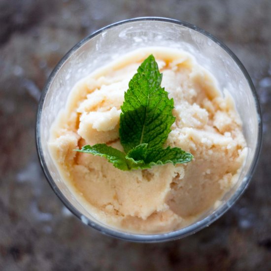 Peach Bourbon Sorbet