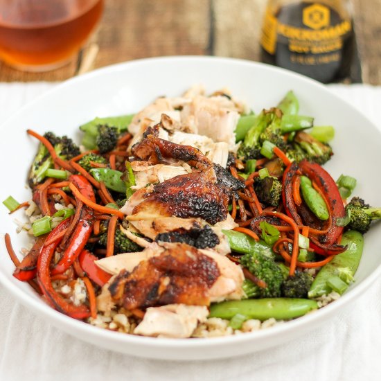 Cornish Hen Teriyaki Stir Fry Bowls