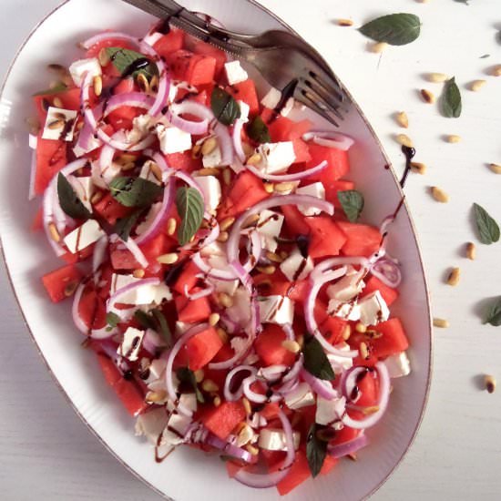 Watermelon, Feta and Mint Salad