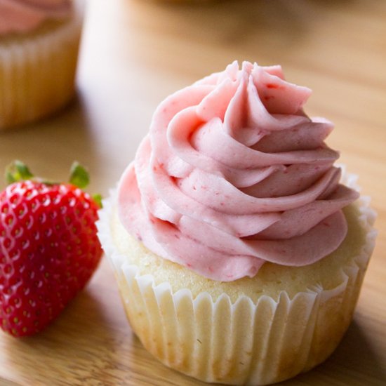 Strawberry Vanilla Cupcakes