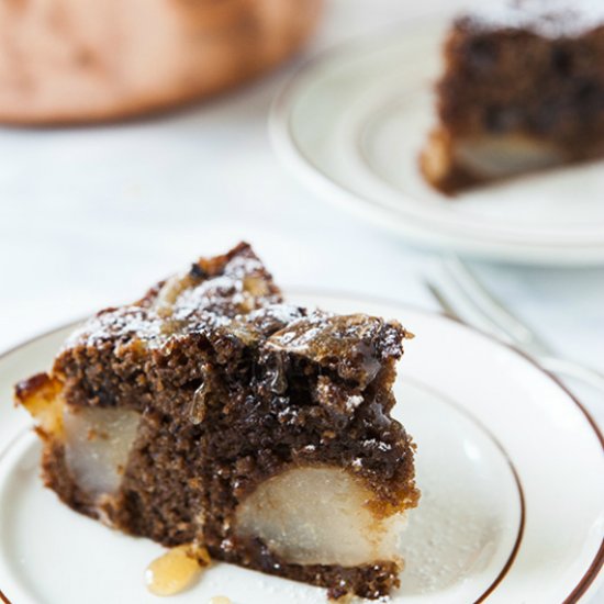 Pear & Chocolate Cake