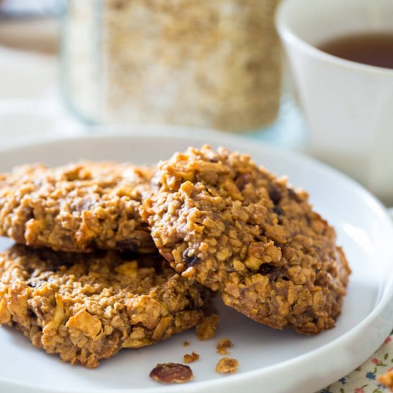 Apple Raisin Oatmeal Cookies