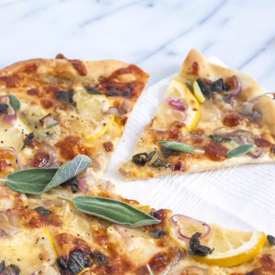 White Pizza with Lemon and Sage