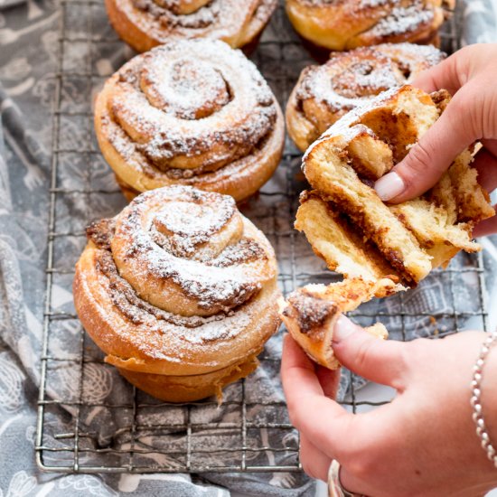 Cinnamon, Date and Walnut Brioche