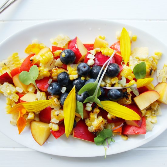 Baby Grape, Nectarine & Corn Salad