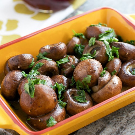 Mushrooms w/ Sherry & Garlic Sauce