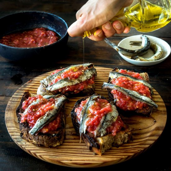 Bread with Tomato and Anchovy