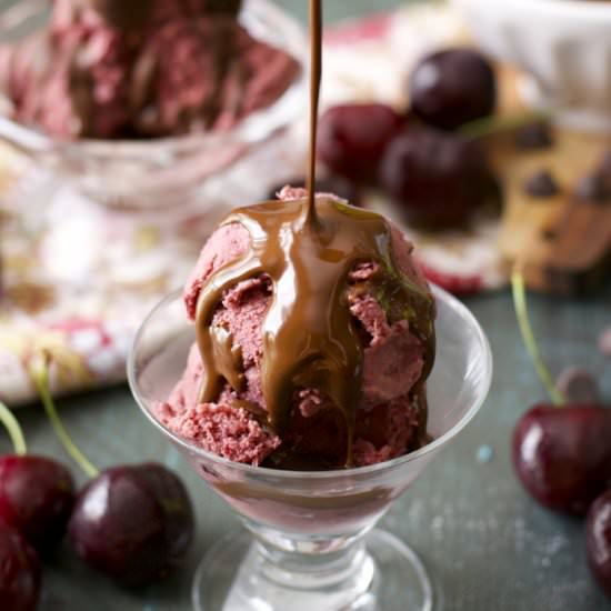 Chocolate Covered Cherry Sundaes