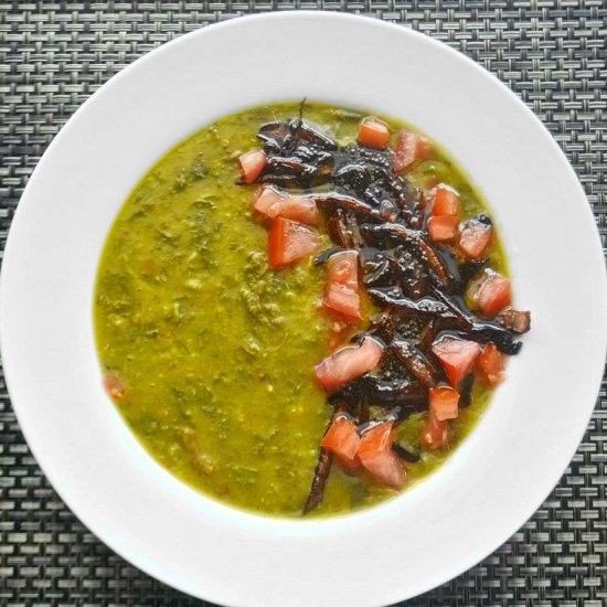 Amaranth Greens Soup with Lentils