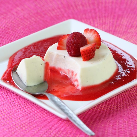 Panna Cotta with Fresh Berries