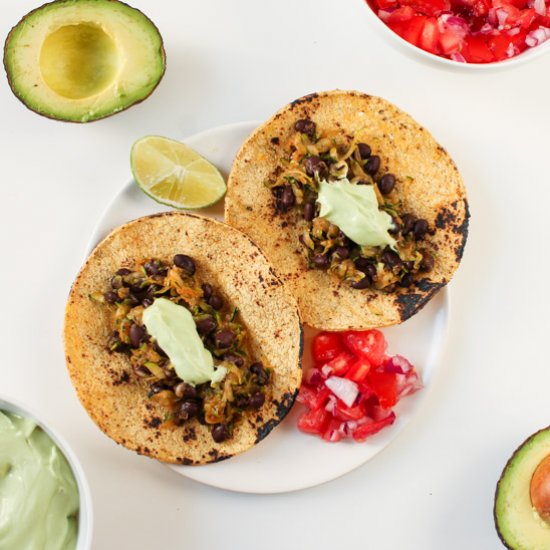 Zucchini Black Bean Tacos