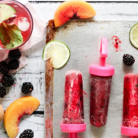 Blackberry & Nectarine Popsicles