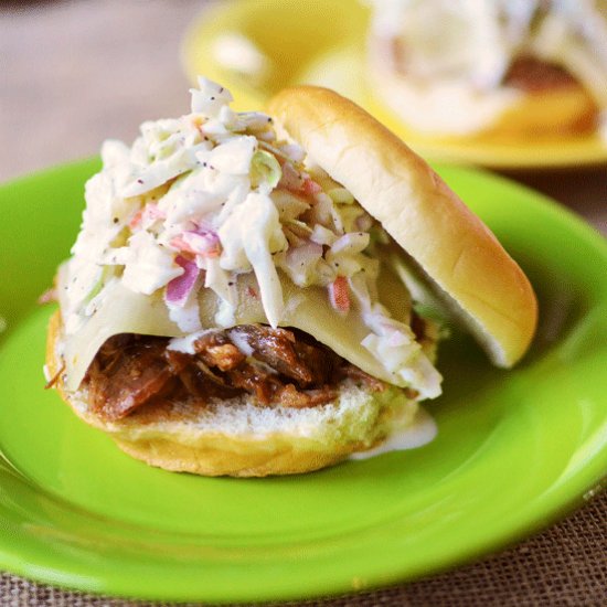 BBQ Pork and Coleslaw Sandwiches