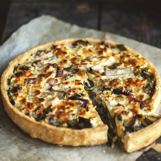 Soft Cheese and Vegetable Tart