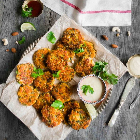 GF Zucchini and Sweet Potato Fritters