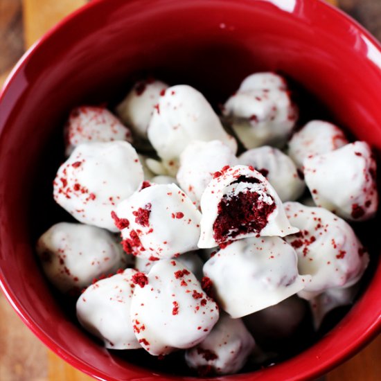 Red Velvet Brownie Truffles