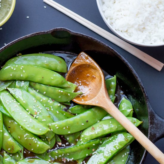 Garlic Sesame Snow Peas