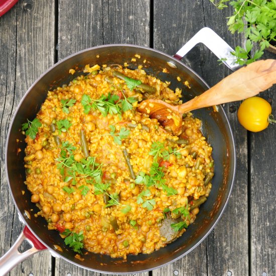 One Pot Brown Rice Paella