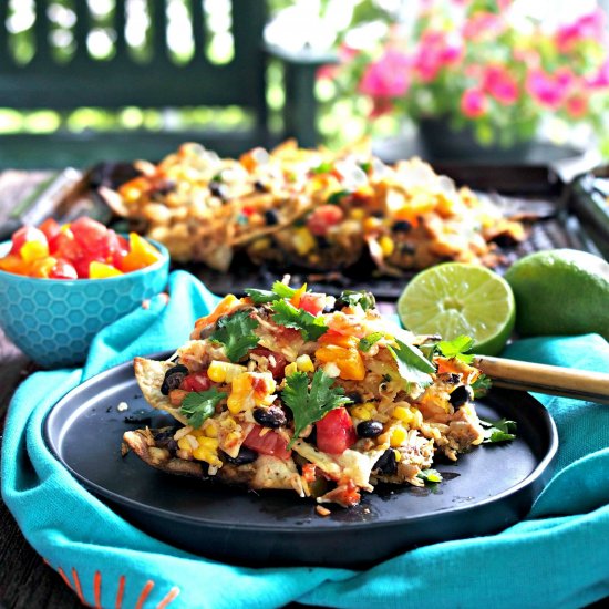 Grilled Tequila Lime Chicken Nachos