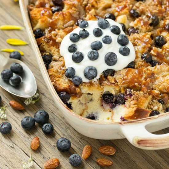 Blueberry Almond Bread Pudding