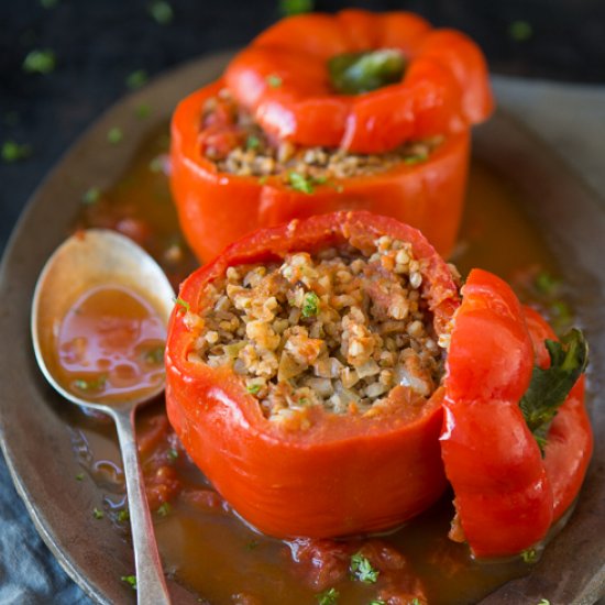 Buckwheat Stuffed Capsicums