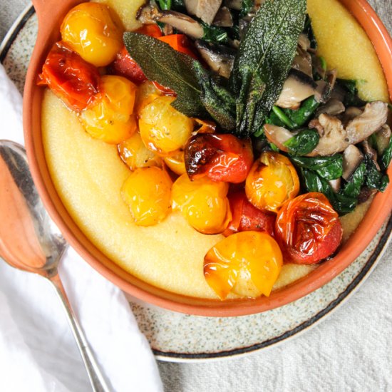 POLENTA WITH ROASTED TOMATOES