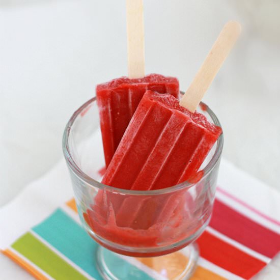 Strawberry Balsamic Popsicles