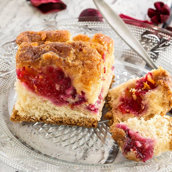 Tofino Gooey Plum Butter Cake