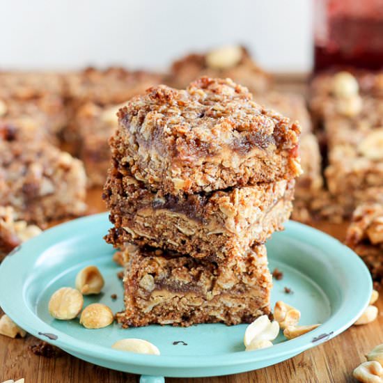 Peanut Butter & Jelly Crumb Bars