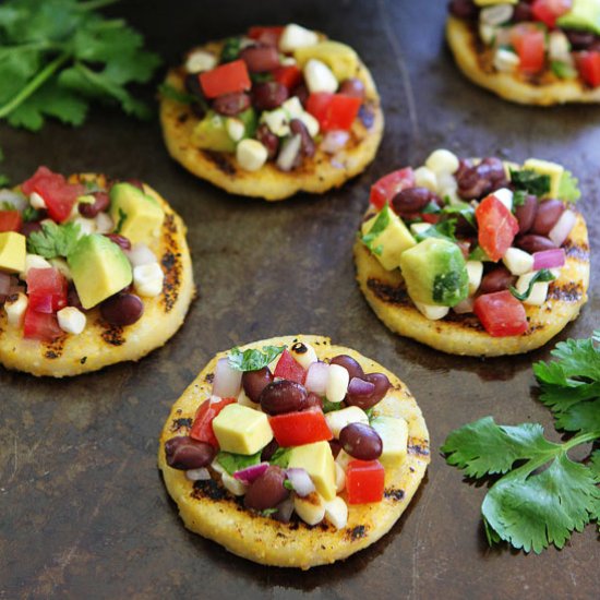 Grilled Polenta with Bean Salsa