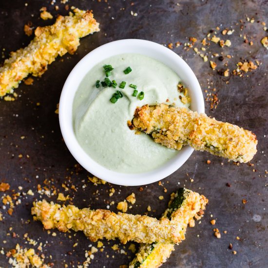 Crispy Tortilla Crusted Zucchini