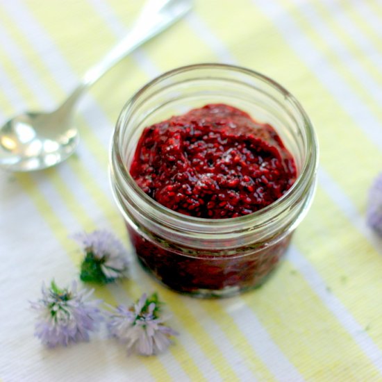 Raspberry Basil-Lime Chia Seed Jam