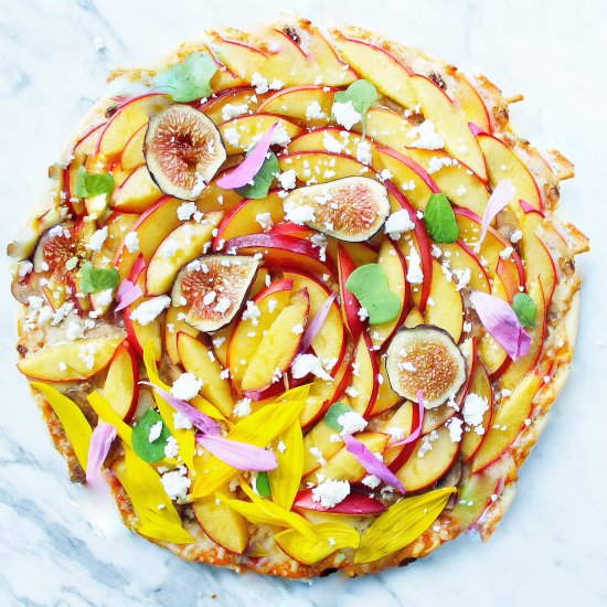 Fig & Nectarine Pizza with Feta