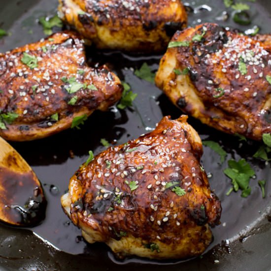 Sticky Asian Chicken Thighs