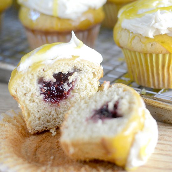 Coconut Jelly Filled Cupcakes