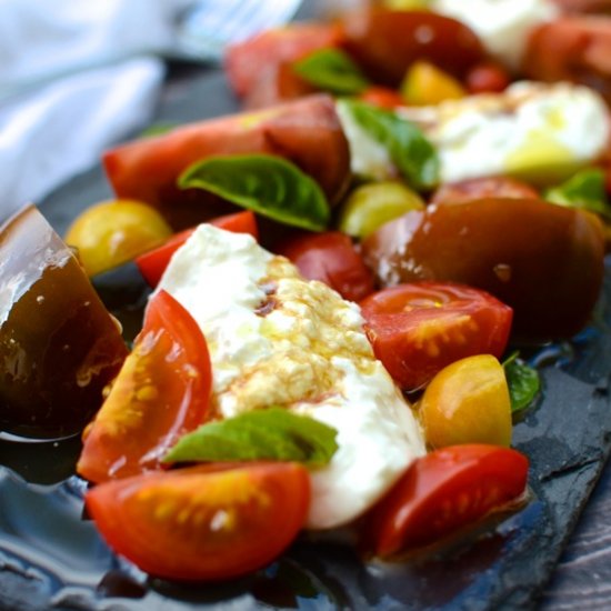 Simple Tomato & Burrata Salad