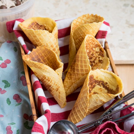 Homemade Waffle Cones