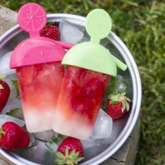 Strawberry & Elderflower Popsicles