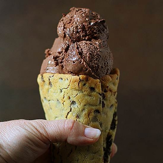 Chocolate Chip Cookie Cones