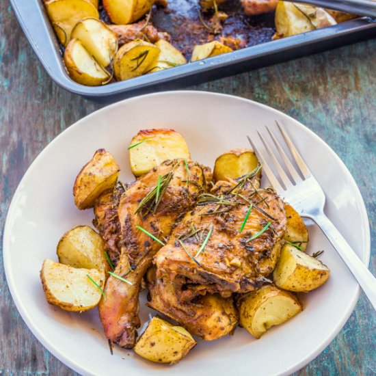 One Pot Roasted Rosemary Chicken