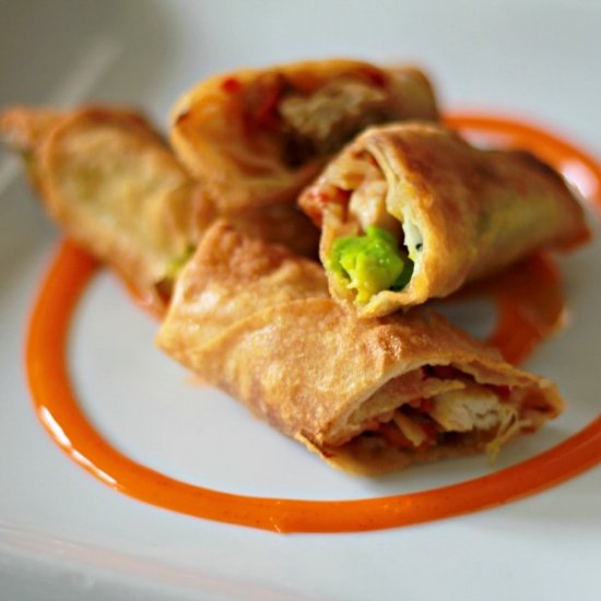 Chicken Avocado Egg Rolls