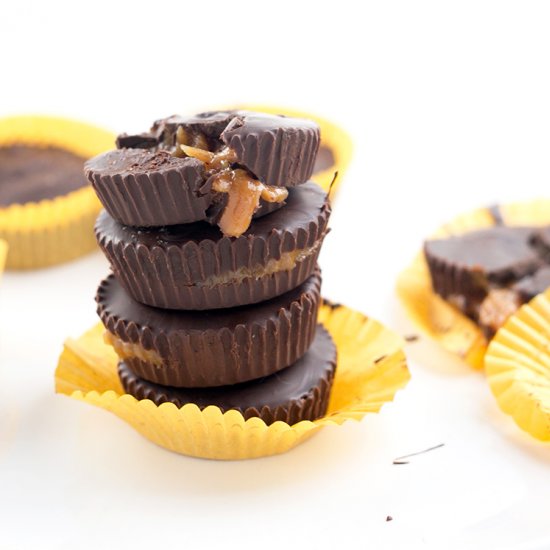 Vegan Caramel Peanut Butter Cups