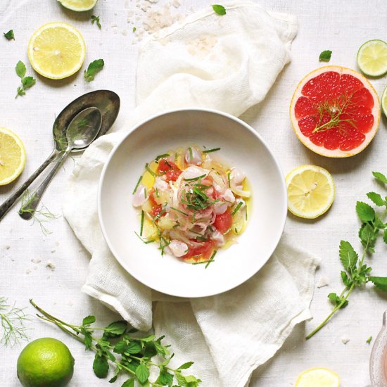 Ceviche with Citrus and Lemon Balm