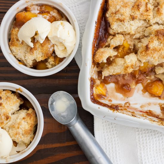 Bourbon Peach Cobbler