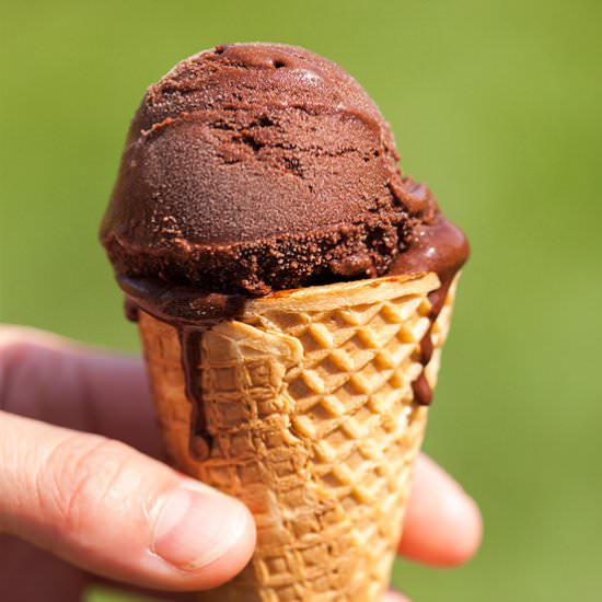 Dark chocolate sorbet