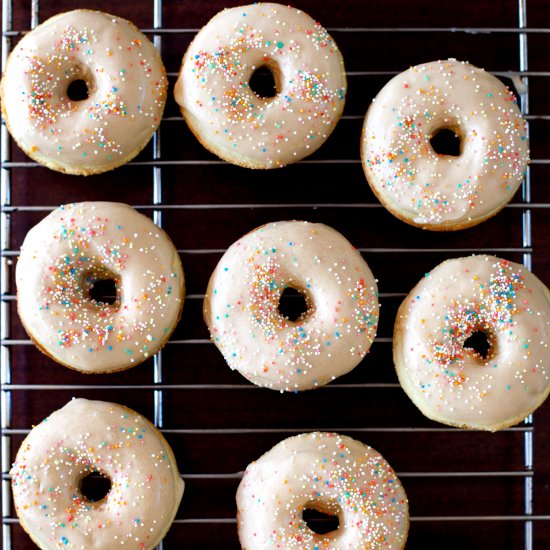 Baked Vanilla Doughnuts