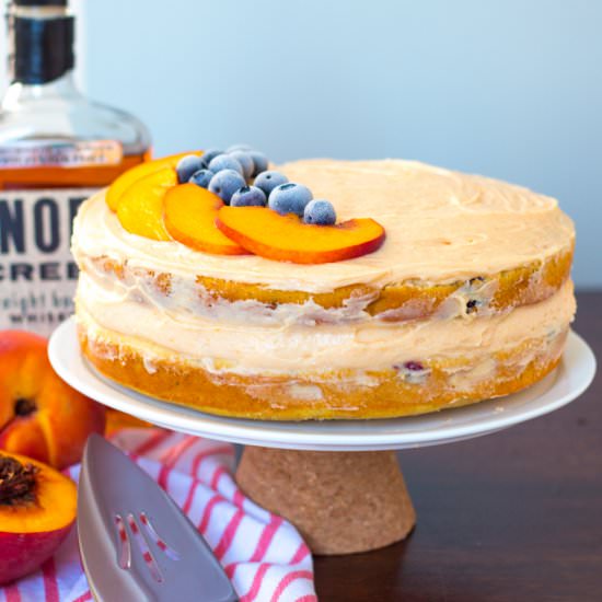 Bourbon Peach Berry Layer Cake