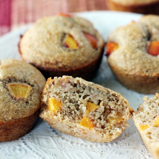 Healthy Peach Muffins