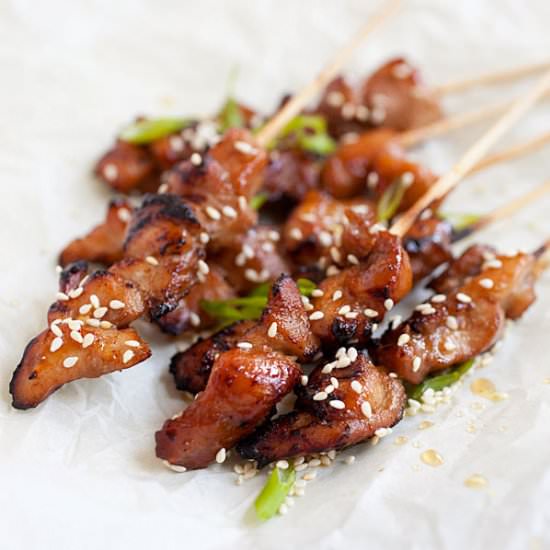 Honey Sesame Chicken Skewers