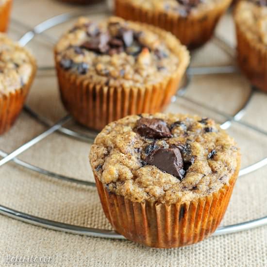 Paleo Chocolate Chip Banana Muffins